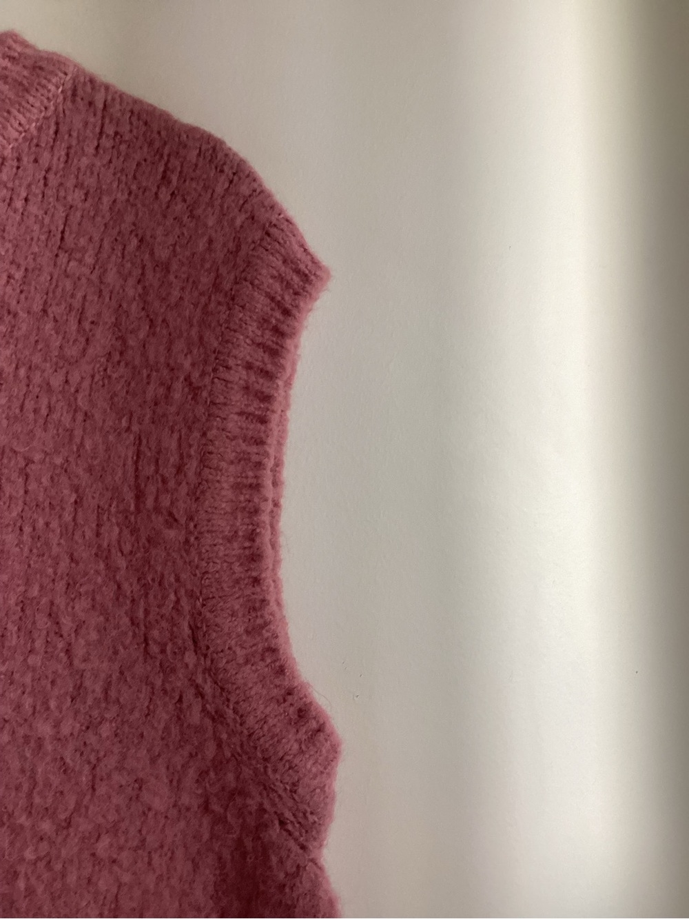 Egg Trading Fuzzy Alpaca Wool Blend Boucle Sweater Vest Large Pink Korea - Picture 4 of 16